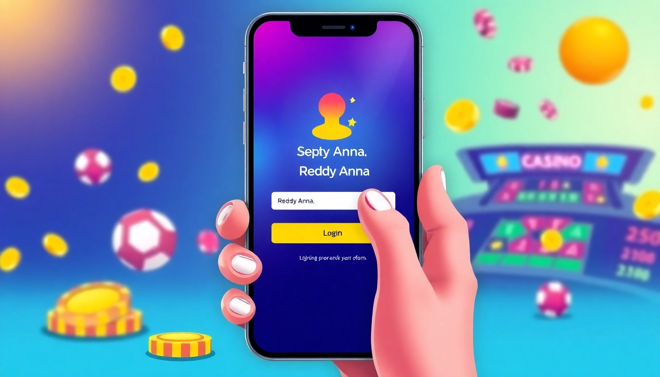 Clear depiction of secure Reddy Anna Login interface on a smartphone, highlighting quick access to sports betting and casino games for users.